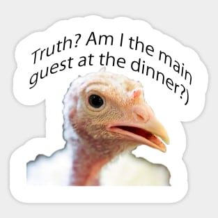 The surprised turkey Sticker